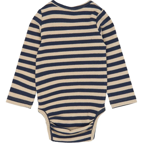 The New Siblings TNSBFro L_S Rib Body Navy blazer striped