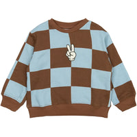 The New TNSTPaulie OS Sweatshirt Toffee check
