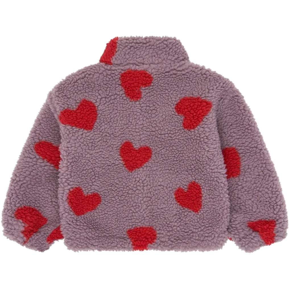 The New Siblings TNSTUna OS Teddy Jacket Elderberry aop tn