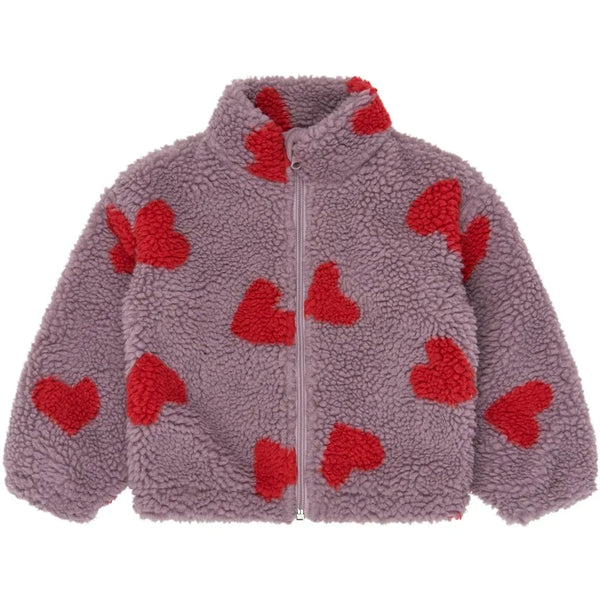 The New Siblings TNSTUna OS Teddy Jacket Elderberry aop tn