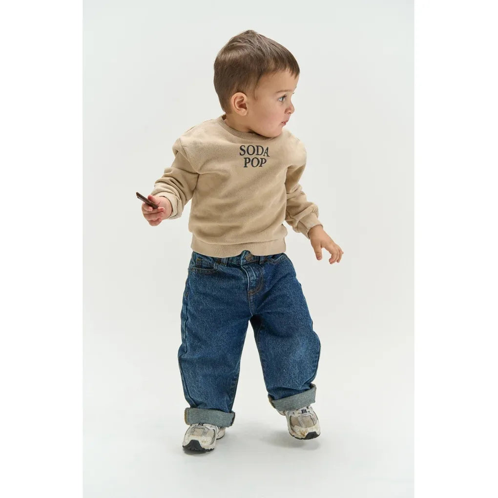 The New Siblings TNSTValu Baggy Fit Jeans Dark blue denim