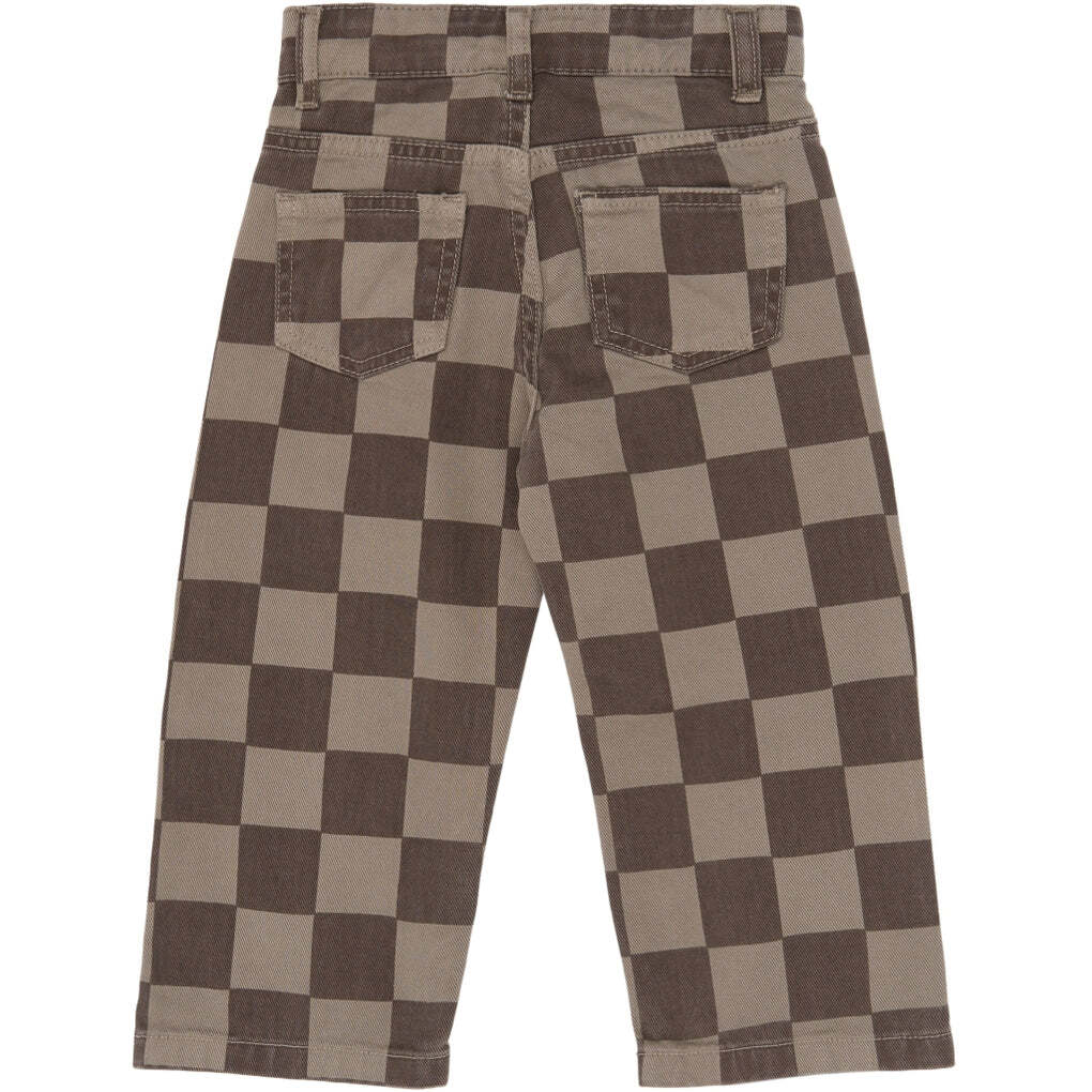 The New Siblings TNSTVondell Baggy Fit Jeans Taupe gray check tn