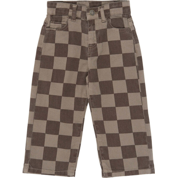 The New Siblings TNSTVondell Baggy Fit Jeans Taupe gray check tn