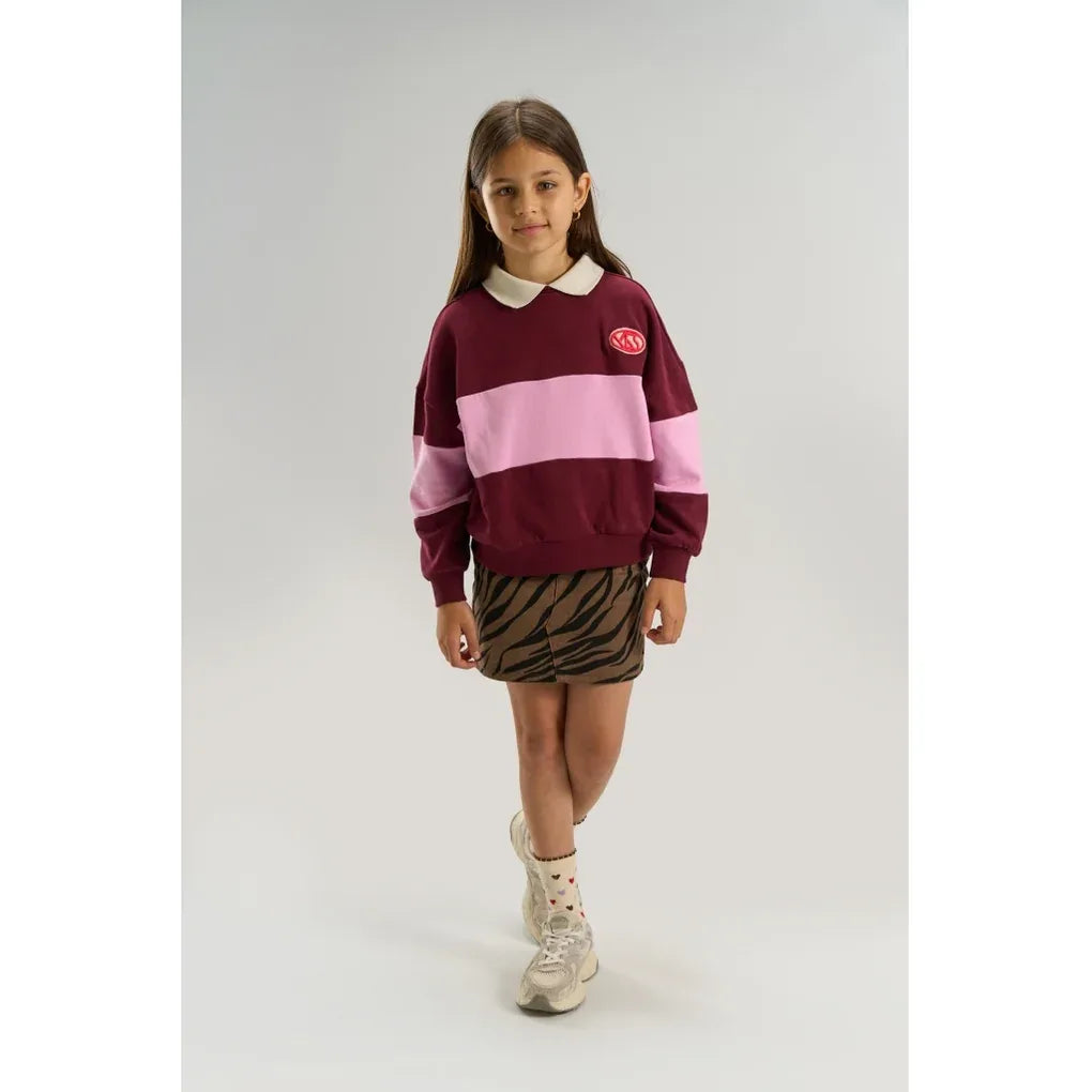 The New TNVaniza OS Polo Sweatshirt Burgundy tn