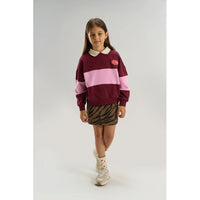 The New TNVaniza OS Polo Sweatshirt Burgundy tn