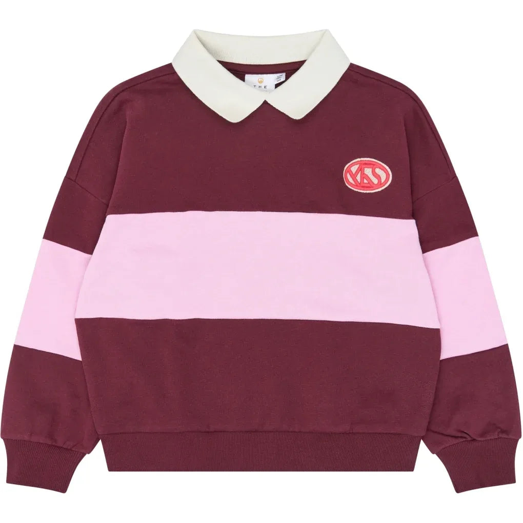 The New TNVaniza OS Polo Sweatshirt Burgundy tn