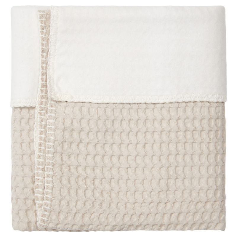 Ledikantdeken cotton fleece wafel Amsterdam