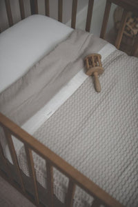 Ledikantdeken cotton fleece wafel Amsterdam