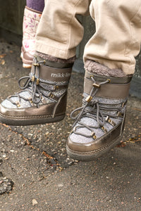 Mikk-line Snow Boot Glitter Dark shadow