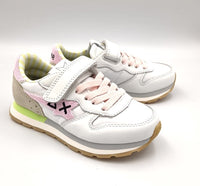 Sun68 Girl's Big stargirl spong logo sneakers Bianco/rosa