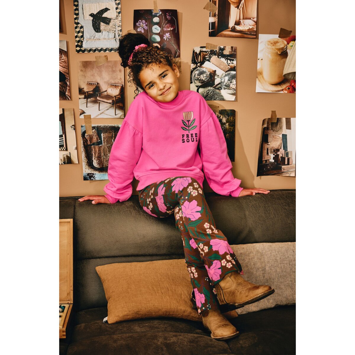 Z8 Ayla flared broek Chocolat shake/aop