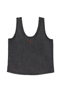 Sisters Department Sleeveless top red lip print Black