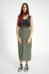 Sisters Department Sleeveless top red lip print Black