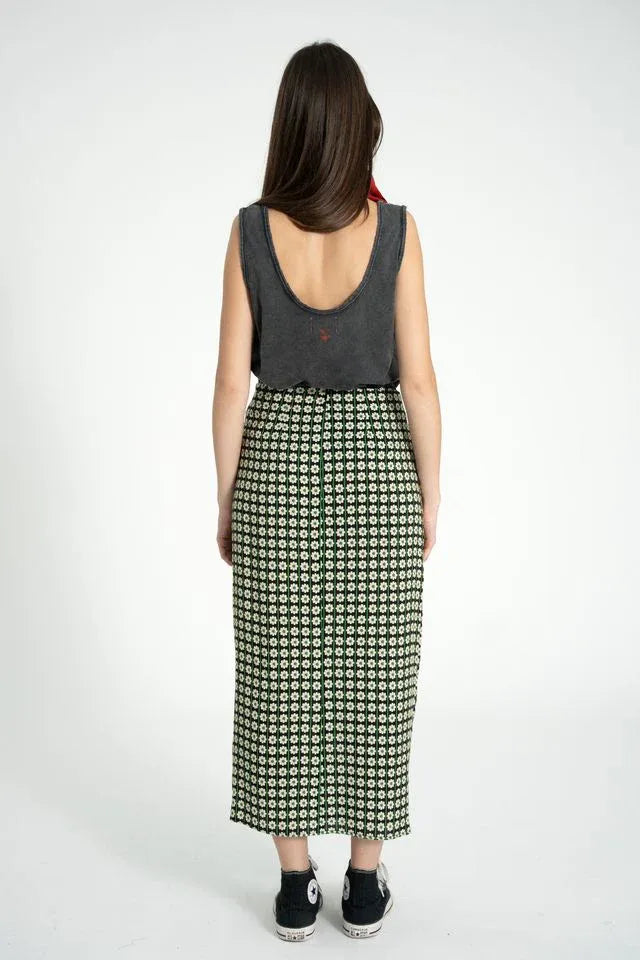 Sisters Department Sleeveless top red lip print Black
