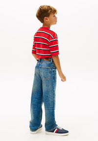 Baggy mid blue destruction jeans