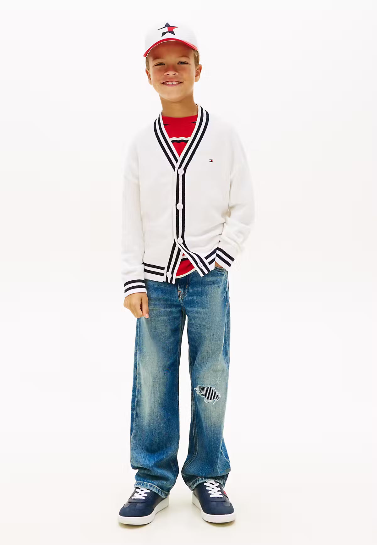 Baggy mid blue destruction jeans