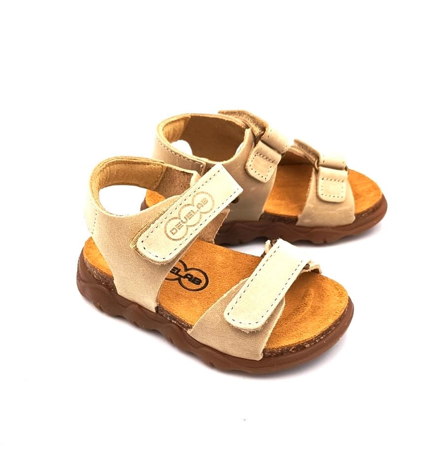 Develab Boys sandal Beige brushed/washed