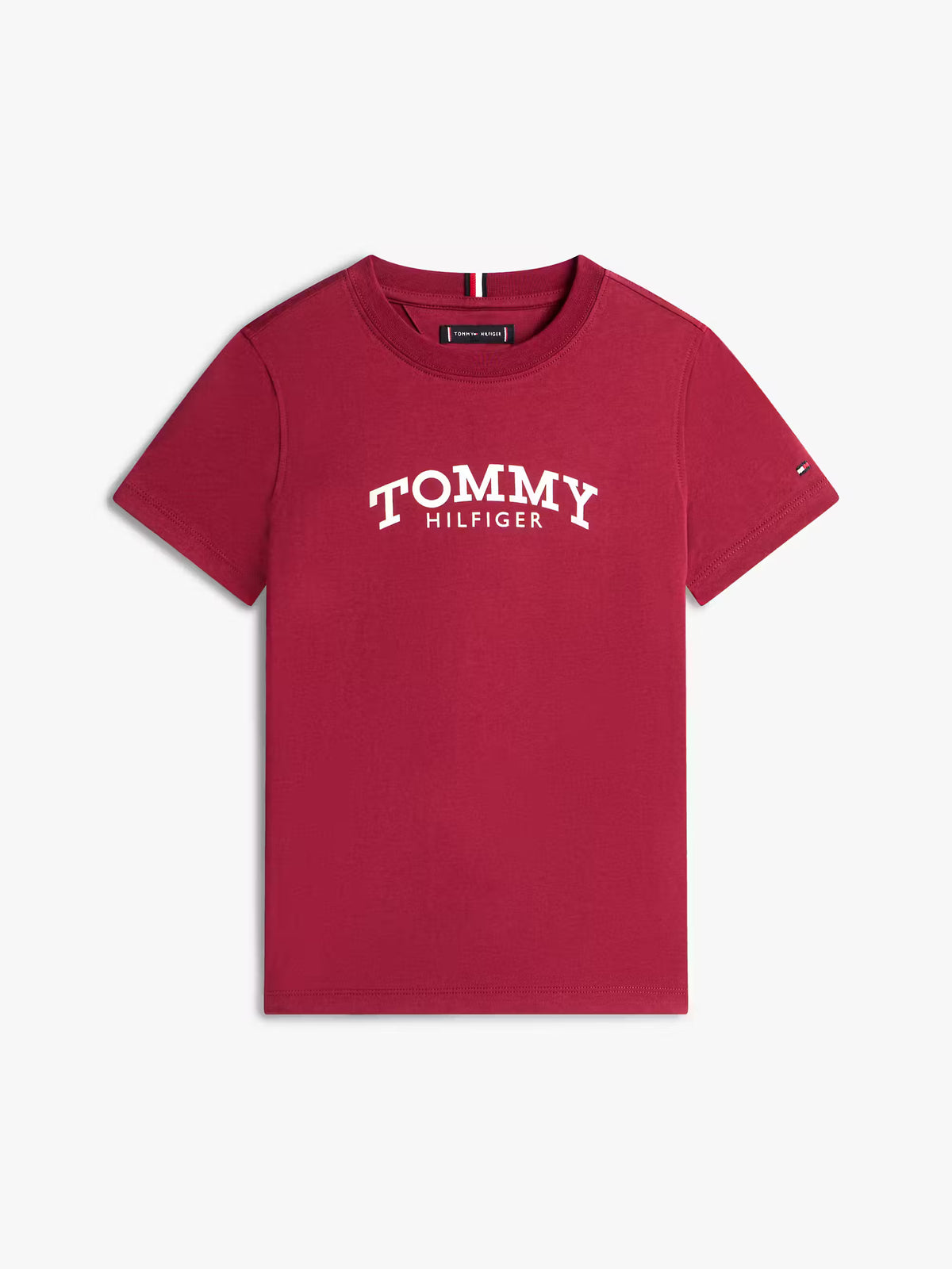 Tommy Monotype print graphic t-shirt Rich cherry