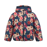 Yourwishes Floating Daisy | Tie Puffer Coat Insignia blue