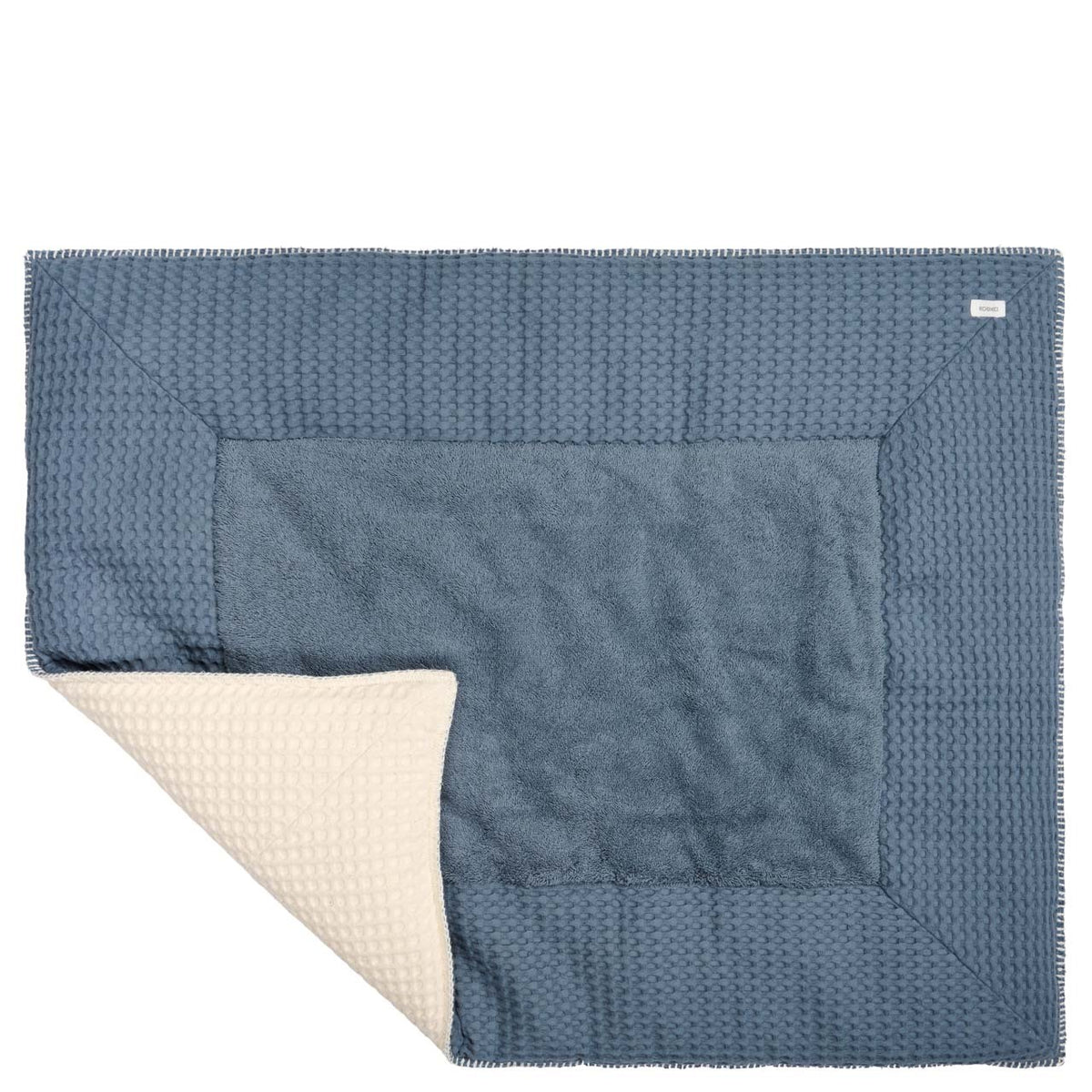 Koeka Boxkleed wafel Amsterdam Bluestone/natural