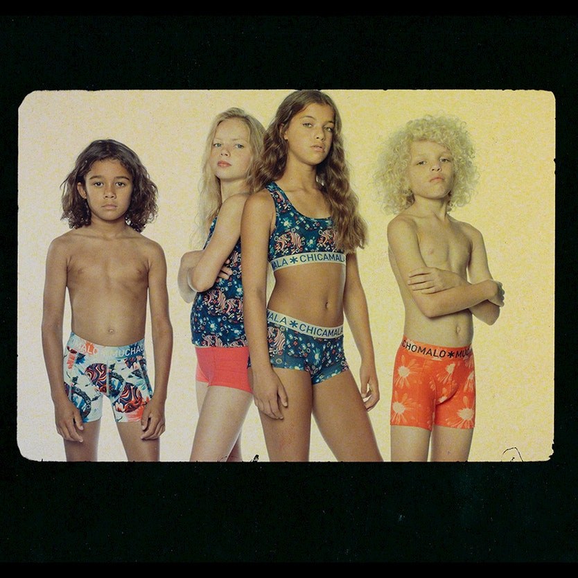 Muchachomalo Boys 2-pack shorts Flower Power Print-print
