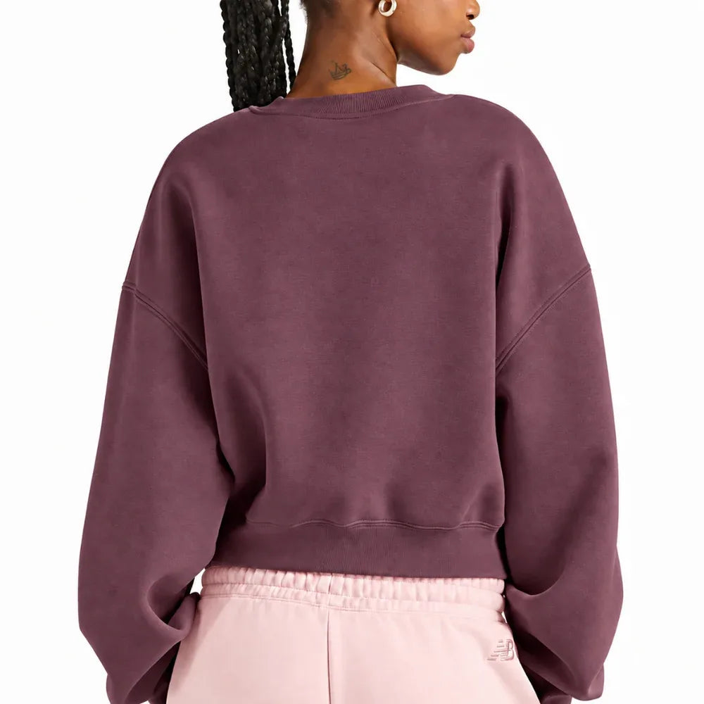 New Balance Trackside Fleece Crew Burgundy