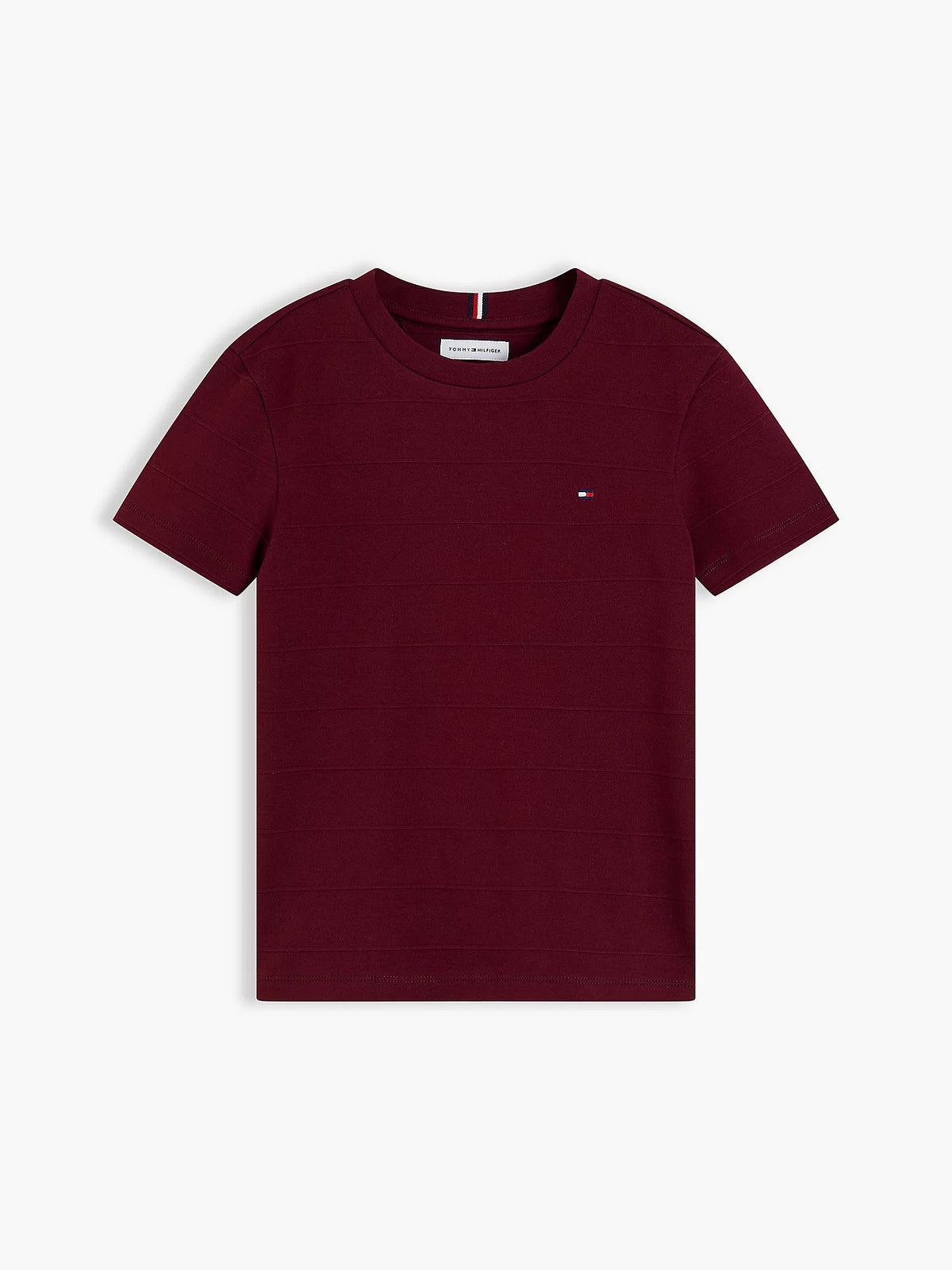 Tommy Hilfiger Textured flag t-shirt Burgundy