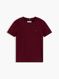 Tommy Hilfiger Textured flag t-shirt Burgundy
