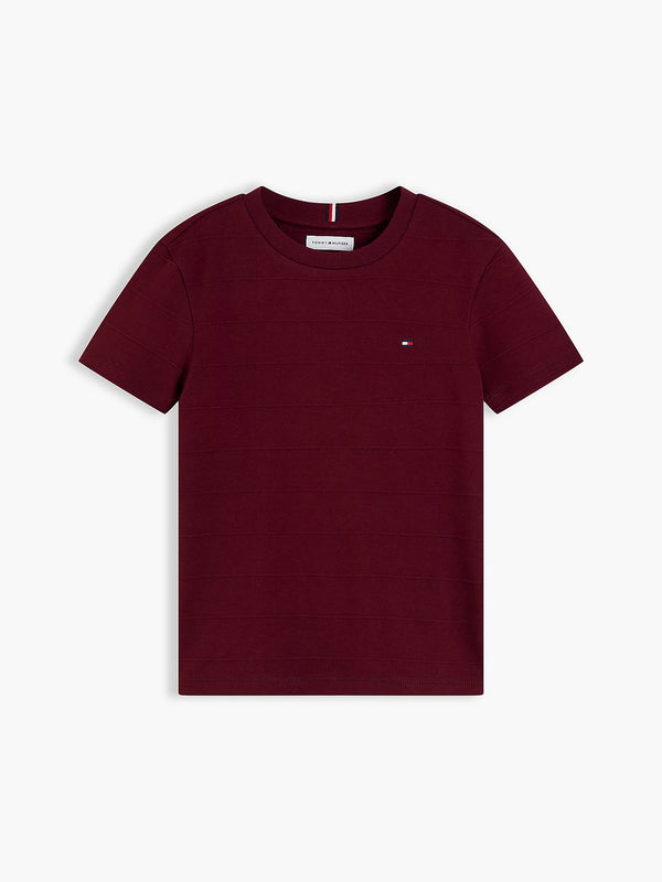 Tommy Hilfiger Textured flag t-shirt Burgundy