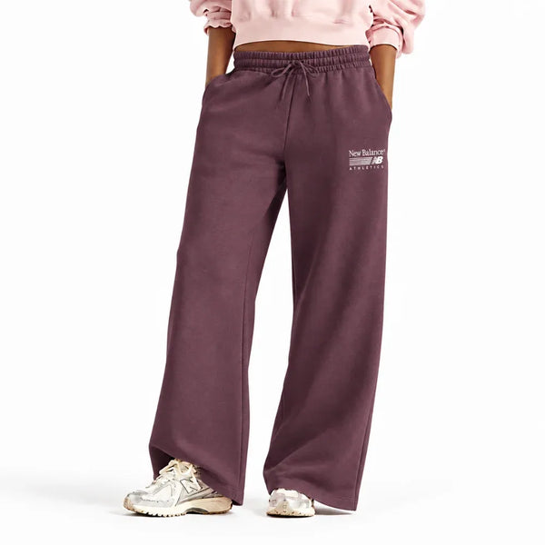 New Balance Trackside Fleece Pant Burgundy
