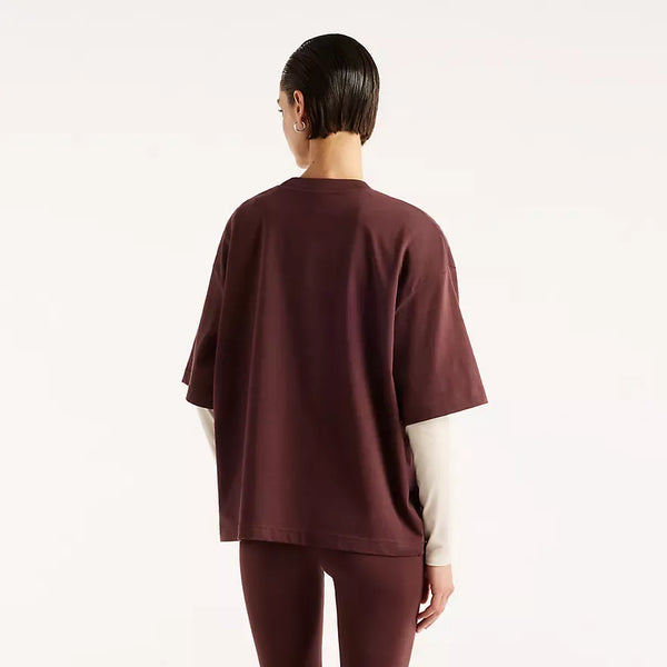 New Balance Trackside Oversized T-Shirt Burgundy
