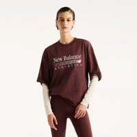 New Balance Trackside Oversized T-Shirt Burgundy
