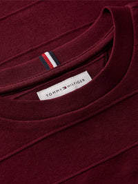 Tommy Hilfiger Textured flag t-shirt Burgundy