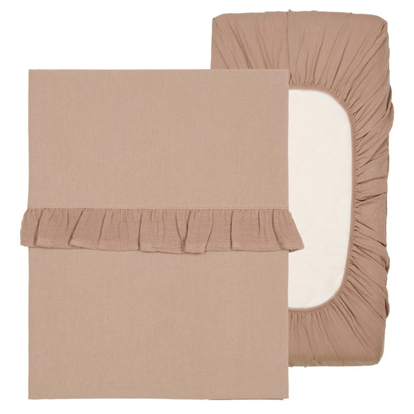 Wieglaken en hoeslaken set ruffle Faro