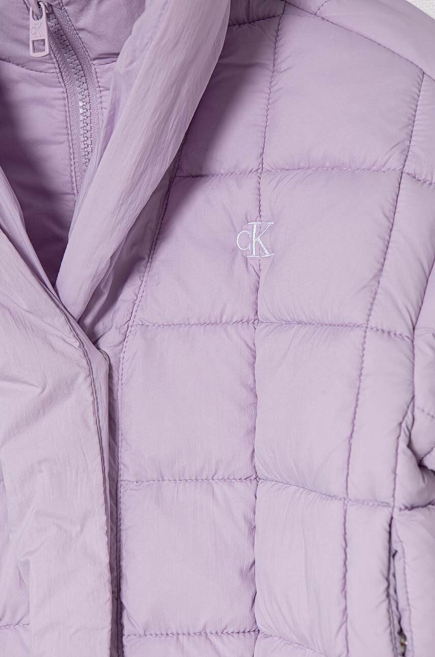 Archive grid puffer jacket