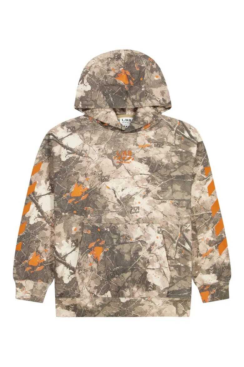 Lab Off-White Camo Printed Diag Hoodie Cornstalk