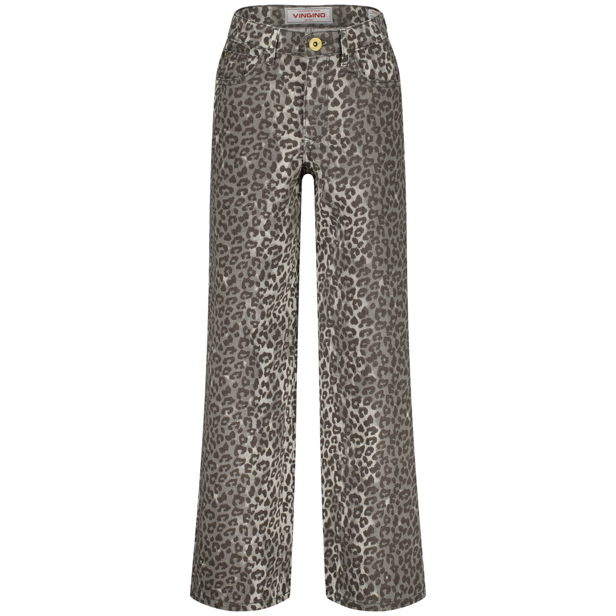 Cassie Leopard Extra wide leg Jeans