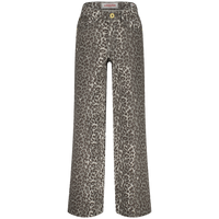 Cassie Leopard Extra wide leg Jeans
