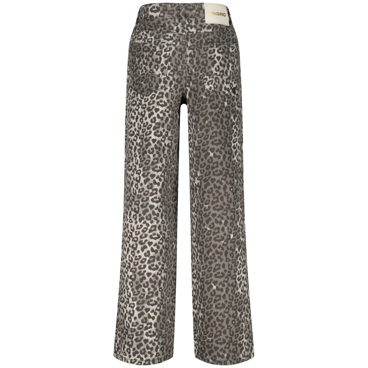 Cassie Leopard Extra wide leg Jeans