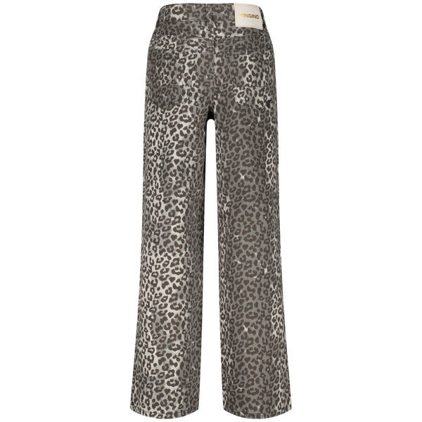 Cassie Leopard Extra wide leg Jeans