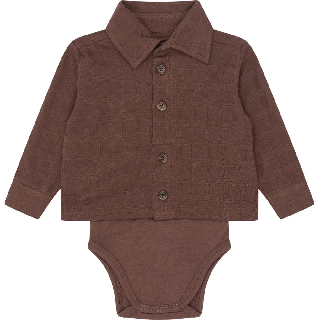 The New Siblings TNSBYoello Longsleeve Structured Body Shirt Chestnut