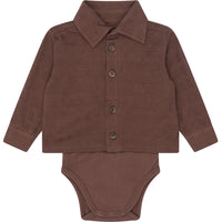The New Siblings TNSBYoello Longsleeve Structured Body Shirt Chestnut