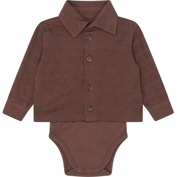 The New Siblings TNSBYoello Longsleeve Structured Body Shirt Chestnut