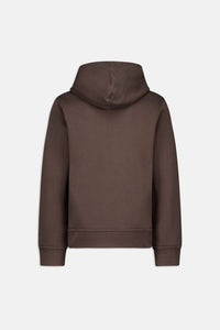 Airforce Basic hooded zip vest Dark coffee\white