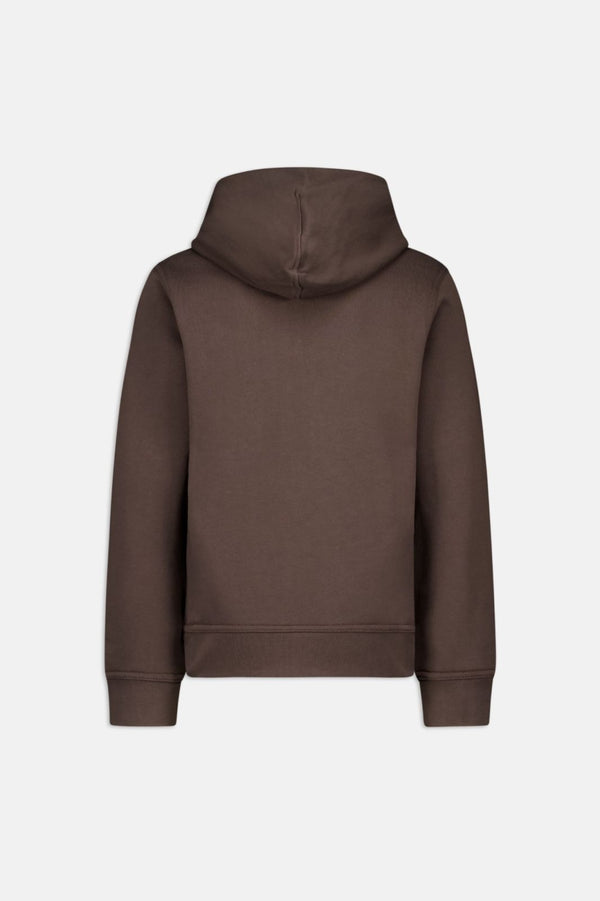 Airforce Basic hooded zip vest Dark coffee\white