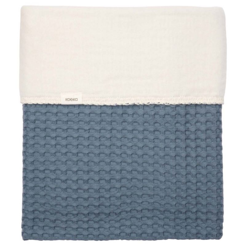 Ledikantdeken cotton fleece wafel Amsterdam