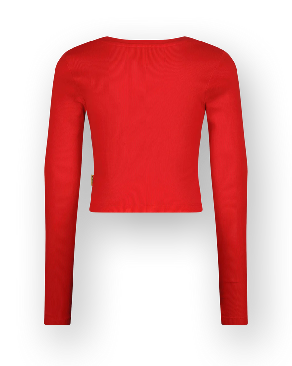 Basic crop rib top t-shirt