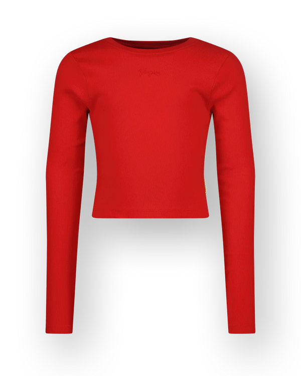 Basic crop rib top t-shirt