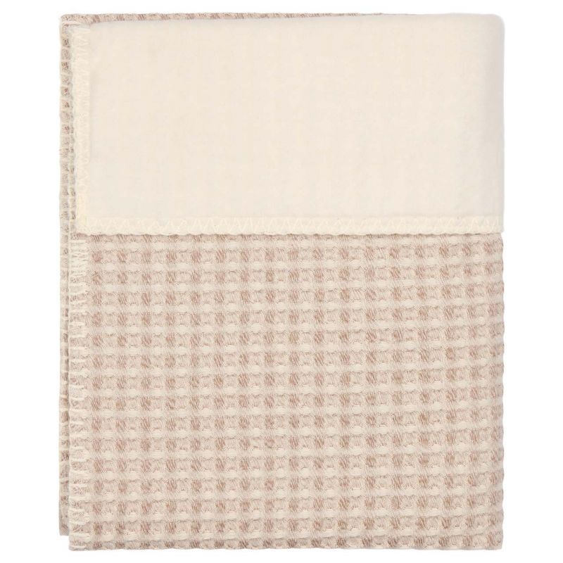 Ledikantdeken cotton fleece wafel Amsterdam