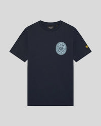 Lyle&scott Borders Graphic T-shirt Z271 dark navy
